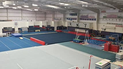 Gymnastics training area
