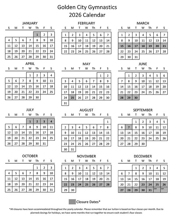 2026 Calendar