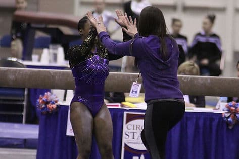 Girls gymnastics coaching
